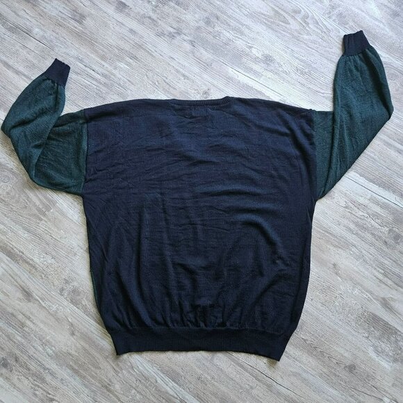 Royal New Zealand 100% Merino Wool Super Soft V-Neck Sweater XXL Vintage 90s - Picture 9 of 11